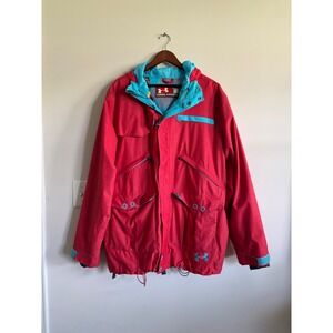 Under Armour Jacket Windproof Water Resistant‎ Pockets Red XL